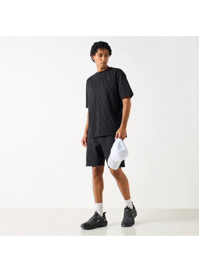 Kappa Kappa All-Over Logo Print T-shirt with Short Sleeves and Crew Neck  - Image 2