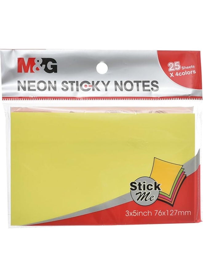 M&G Neon Sticky Notes, Vibrant and Organized Notes, 76x127mm, 100 Sheets - Image 2