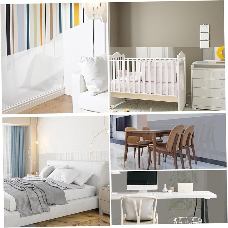 حامي الجدران الشفاف 18 × 197 بوصة فيلم إلكتروستاتيكي قابل للإزالة مقاوم للماء واقي للجدار الخلفي للأثاث - Image 4