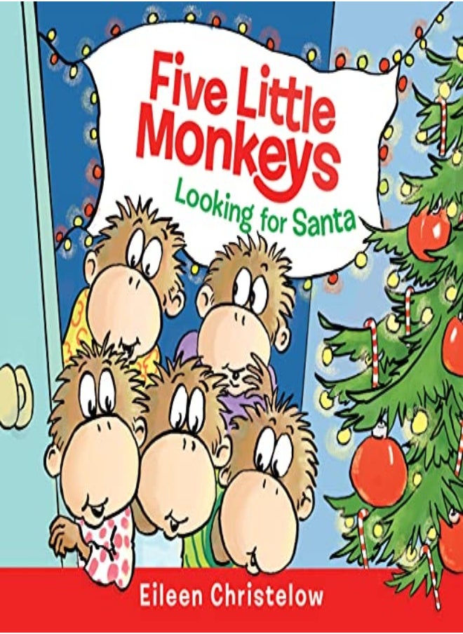 5 LITTLE MONKEYS LOOKING FOR SANTA BOARD 