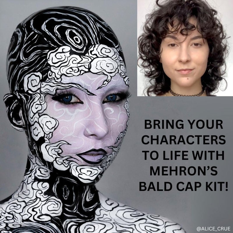 Mehron Makeup Premium Character Kit - Bald Cap for Professional Makeup - Image 4