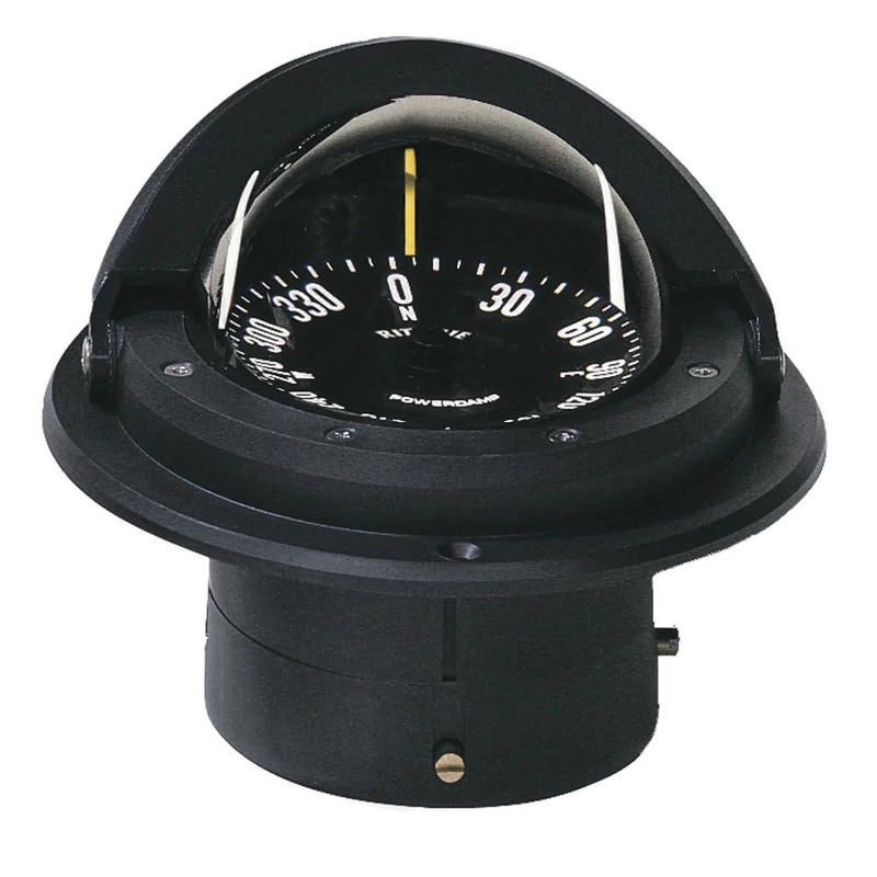 Ritchie Navigation Ritchie Voyager Compass Flat-Card Dial with Flush Mount and 12V Green Night Light (Black, 3-Inch) - Image 4