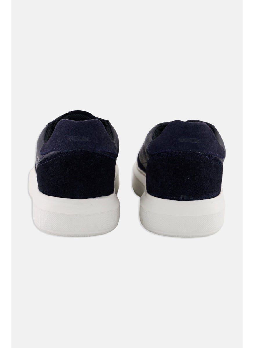 GEOX Men Deiven Lace up Micro Suede Shoes, Navy  - Image 2