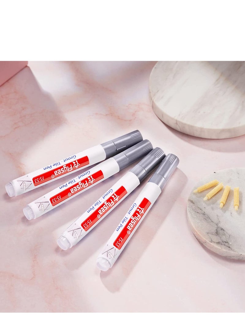 Zikra Silver 6 Pieces Tile Pen Wall Grout Restorer Pen Repair Marker Grout Filler Pen for Restoring Tile Grout Wall Floor Bathrooms and Kitchen - Image 5