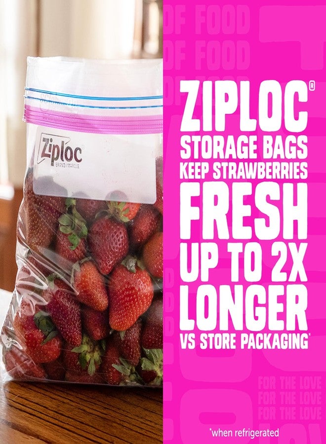 Ziploc Quart Food Storage Bags, Stay Open Design with Stand-Up Bottom, Easy to Fill, 100 Count - Image 4