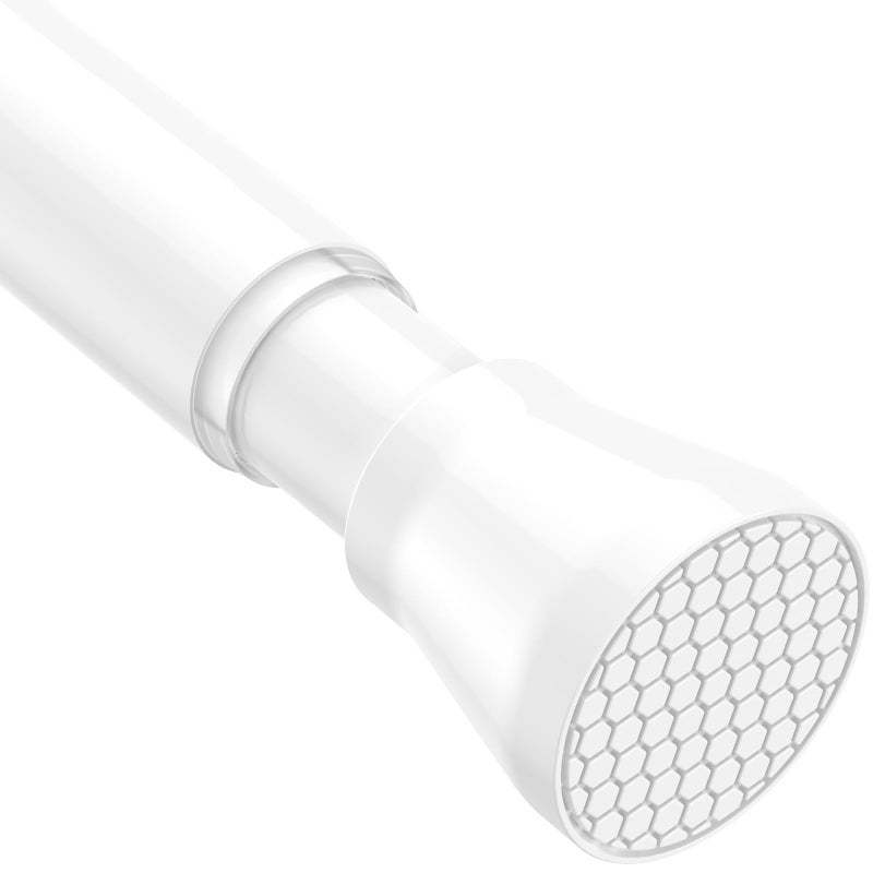 AIZESI Tension Curtain Rod Adjustable Spring Tension Rods for Windows 28 to 48 Inch, No Drilling, 7/8" Diameter, White Curtain Rod, Small Shower Curtain Rod for Bathroom, Doorway, Closet, Kitchen - Image 1