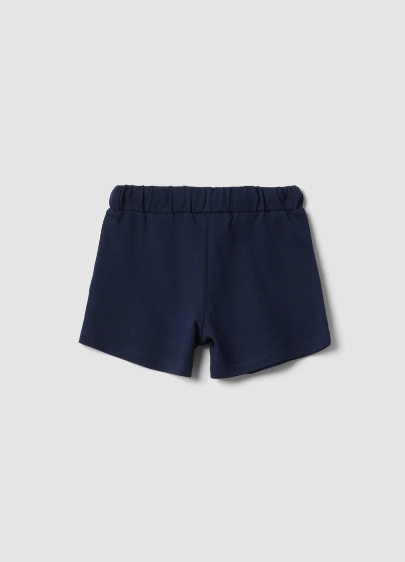او في اس OVS Girlsâ€™ Blue 100% Cotton Shorts, Regular Fit