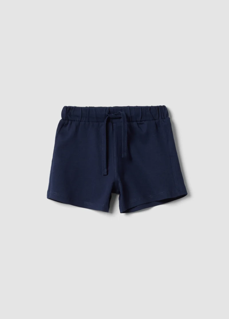 او في اس OVS Girlsâ€™ Blue 100% Cotton Shorts, Regular Fit