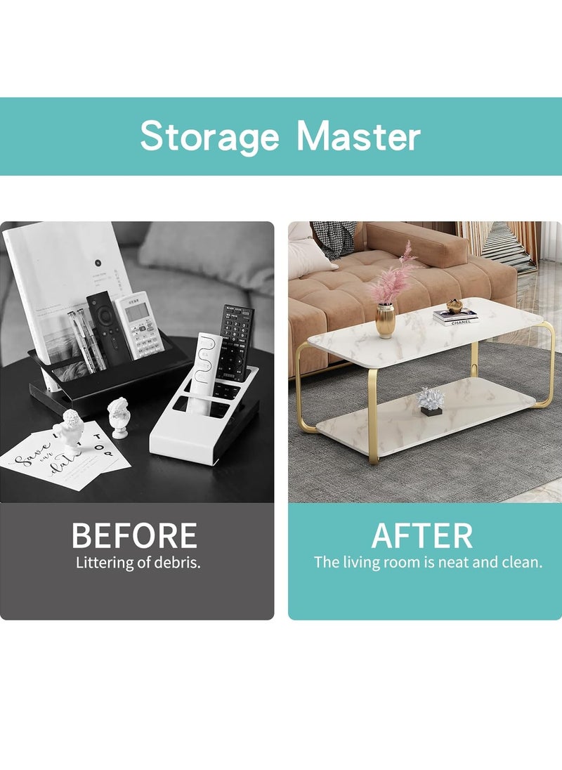 DubaiGallery Coffee Tables for Living Room Round End Side Tables Sofa Table, Modern Marble Nesting Table with Metal Frame Legs  - Image 3