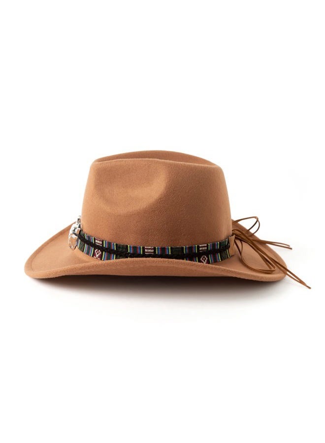 Gossifan Classic Womens Western Cowboy Cowgirl Hats with Wide Belt, Z-khaki, M - Image 2