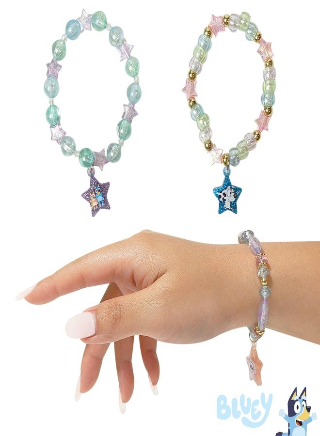 LUV HER Bluey Girl's Jewelry Set - Dress up 9 Piece Toy Jewelry Box Set with Bead Necklace, Bracelet and Ring - Play Accessories - Ages 3+ - Image 3