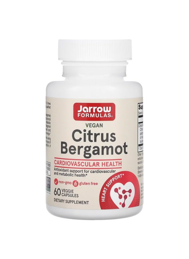 jarrow formulas Vegan Citrus Bergamot, 60 Veggie Capsules (500 mg per Capsule)