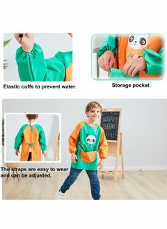 Y&D Kids Art Smocks, Long Sleeve Children Smock, Waterproof Anti-oil Apron, with Pockets Smock and Apron for Age 5-10 Years - 1Pcs  - Image 2