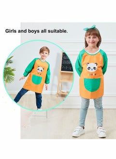 Y&D Kids Art Smocks, Long Sleeve Children Smock, Waterproof Anti-oil Apron, with Pockets Smock and Apron for Age 5-10 Years - 1Pcs  - Image 3