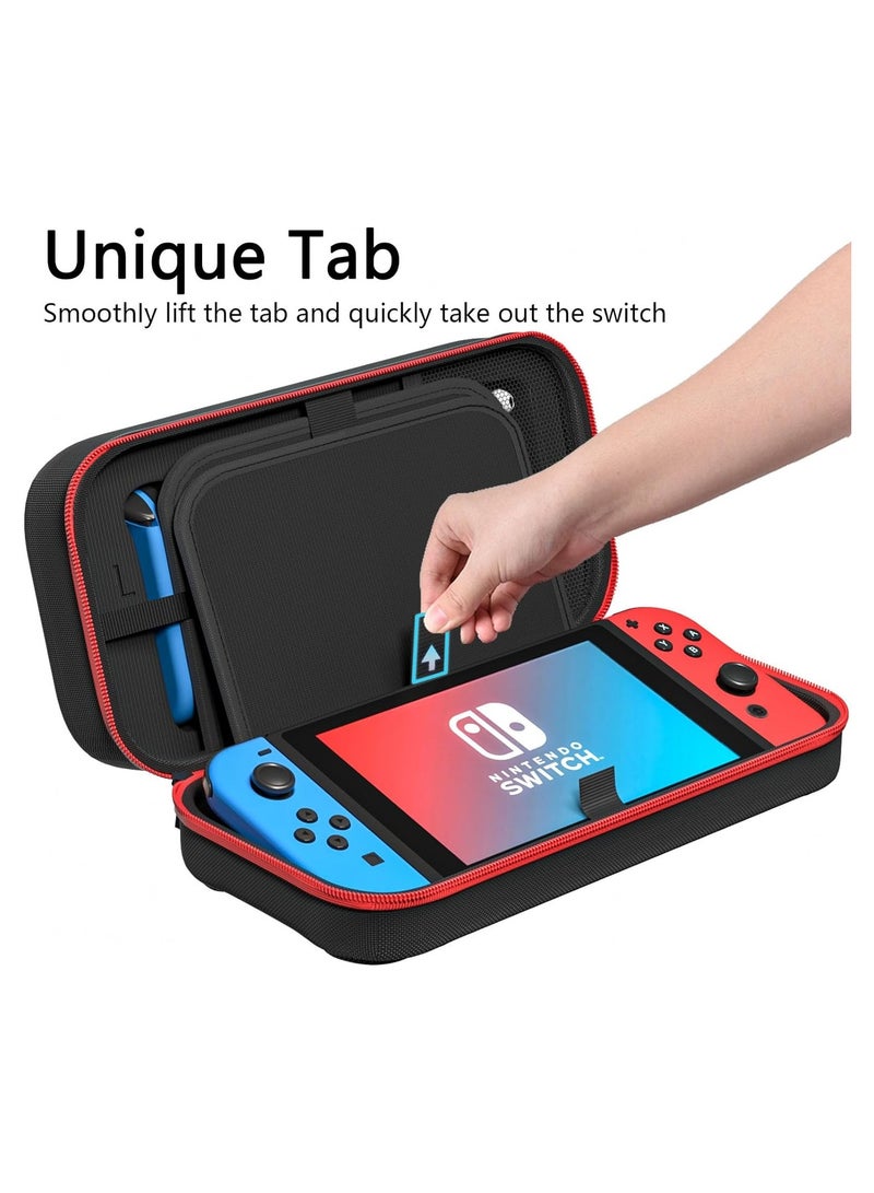 SOLARAE Durable Hard Carrying Case for Switch and Switch OLED, Protective Storage Case with Space for 20 Games, Console, and Accessories - Perfect for On-the-Go Gaming! - Image 2