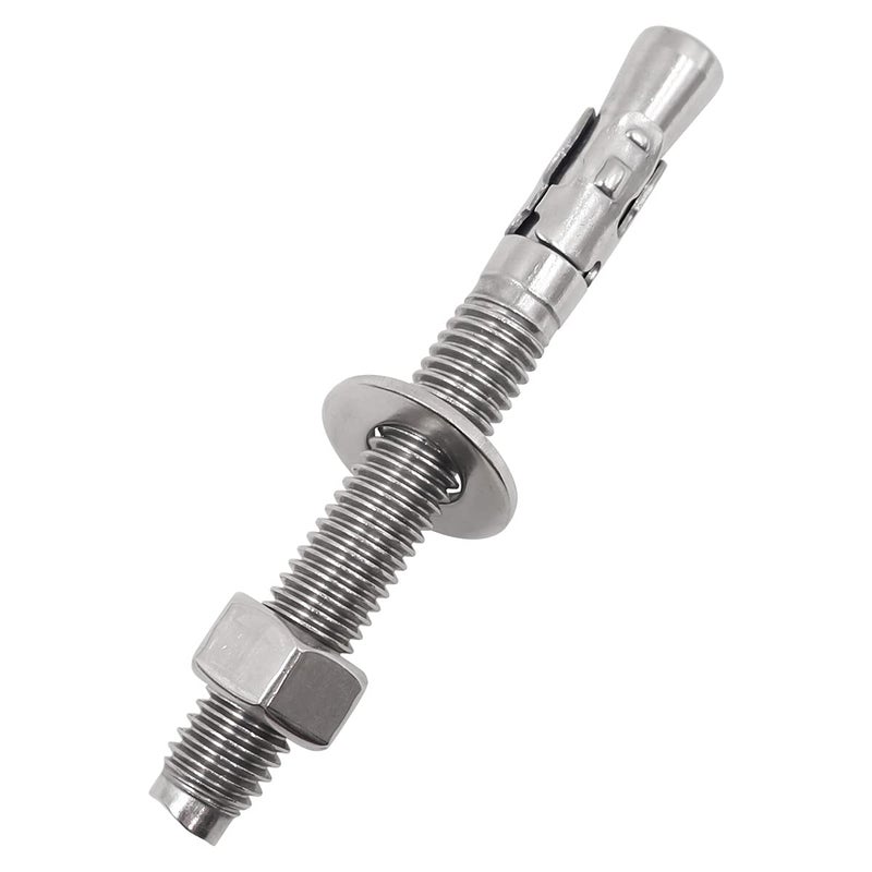 Horiznext 1/2" x 4-1/2" inch Stainless Steel Standard Strong Wedge Anchor, Fasteners for Concrete (4 pcs) - Image 1