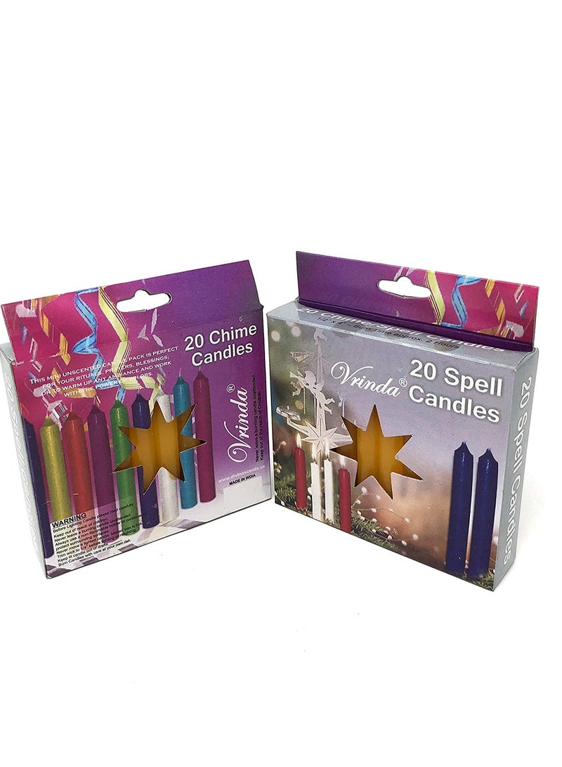 vrinda شموع مصنوعة من الشمع غير المعطر بطول 4 إنش، برتقالية، مجموعة من 20 - Image 2