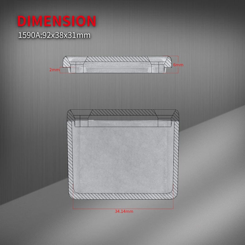 DAIERTEK 1590A Metal Guitar Pedal Enclosure Diecast Aluminum Stomp Box Case 92x38x31 MM Unfinished for Guitar Effect Toggle Switch Box - Image 5