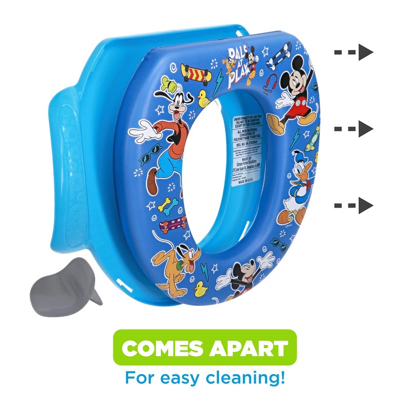 Disney Mickey Mouse "Pals at Play" Soft Potty Seat and Potty Training Seat - Soft Cushion, Baby Potty Training, Safe, Easy to Clean - Image 3