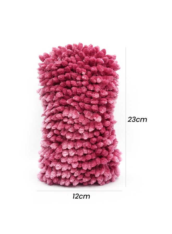 Agc Microfiber Chenille Car Wash Sponge Mitt Pad Purple for Vehicle Cleaning Scratch Free High Absorbent Foam Soap Water Holding Reusable Washable Detailing Tool for Car Bike SUV Truck Exterior Interior Glass Paint Wheels Dashboard Home Office Use - Image 4