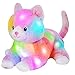 Glow Guards 13 Lying Light up Rainbow Cat Plush Toy Rainbow Kitty Soft Stuffed Animal Bed Night Light Birthday for Toddler Kids - Image 3