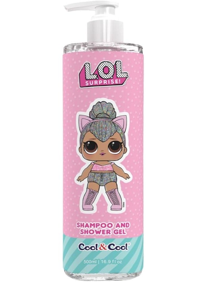 كول اند كول كول آند كول إل أوه إل سربرايز كيتي كوين، شامبو وجل استحمام للأطفال خالي من الكحول مملوء بالبابونج + برو فيتامين ب5 - 500 مل - Image 1
