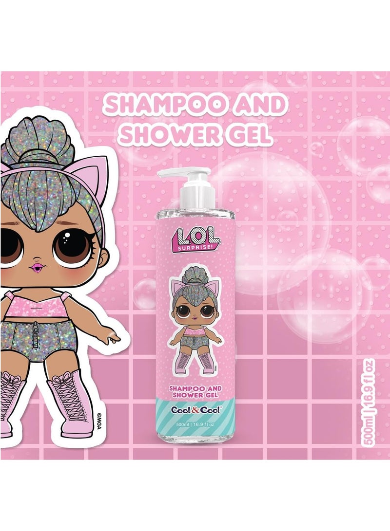 كول اند كول كول آند كول إل أوه إل سربرايز كيتي كوين، شامبو وجل استحمام للأطفال خالي من الكحول مملوء بالبابونج + برو فيتامين ب5 - 500 مل - Image 2
