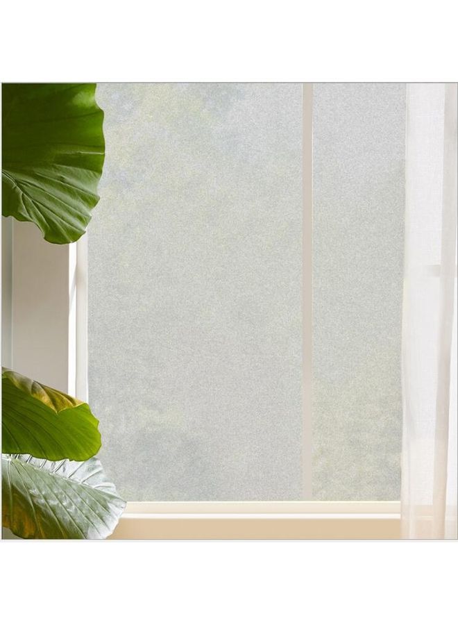 NIBEMINENT Static Glass Sticker Frosted Bathroom Transparent Clear 45x200cm - Image 1