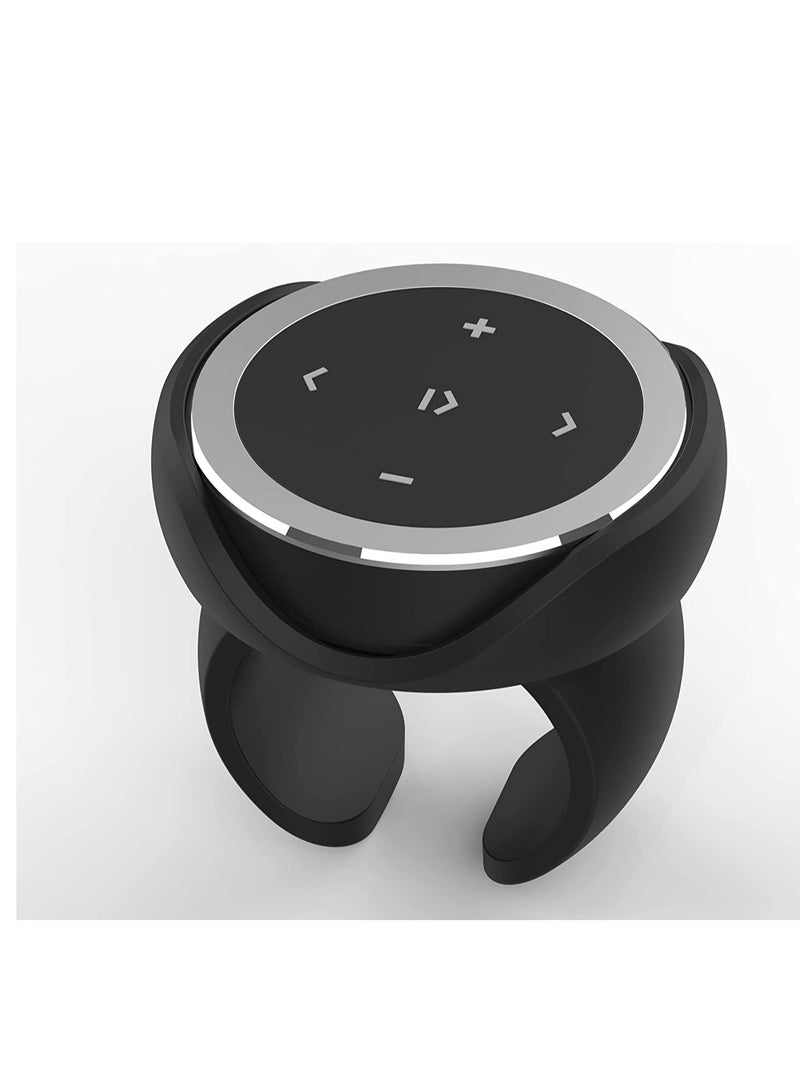 SYOSI Bluetooth Remote Control, Waterproof Media Button, Remote Selfie Control Car Motorcycle Steering Wheel Music, for iPhone or Android with Mount, Black - Image 1