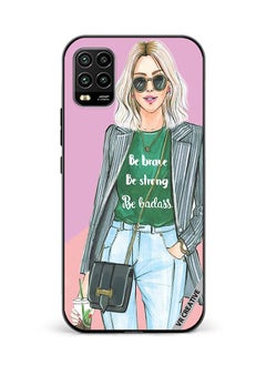 VR CREATIVE Protective Case Cover For Xiaomi Mi 10 Lite 5G Be Brave Be Strong Design Multicolour  - Image 1