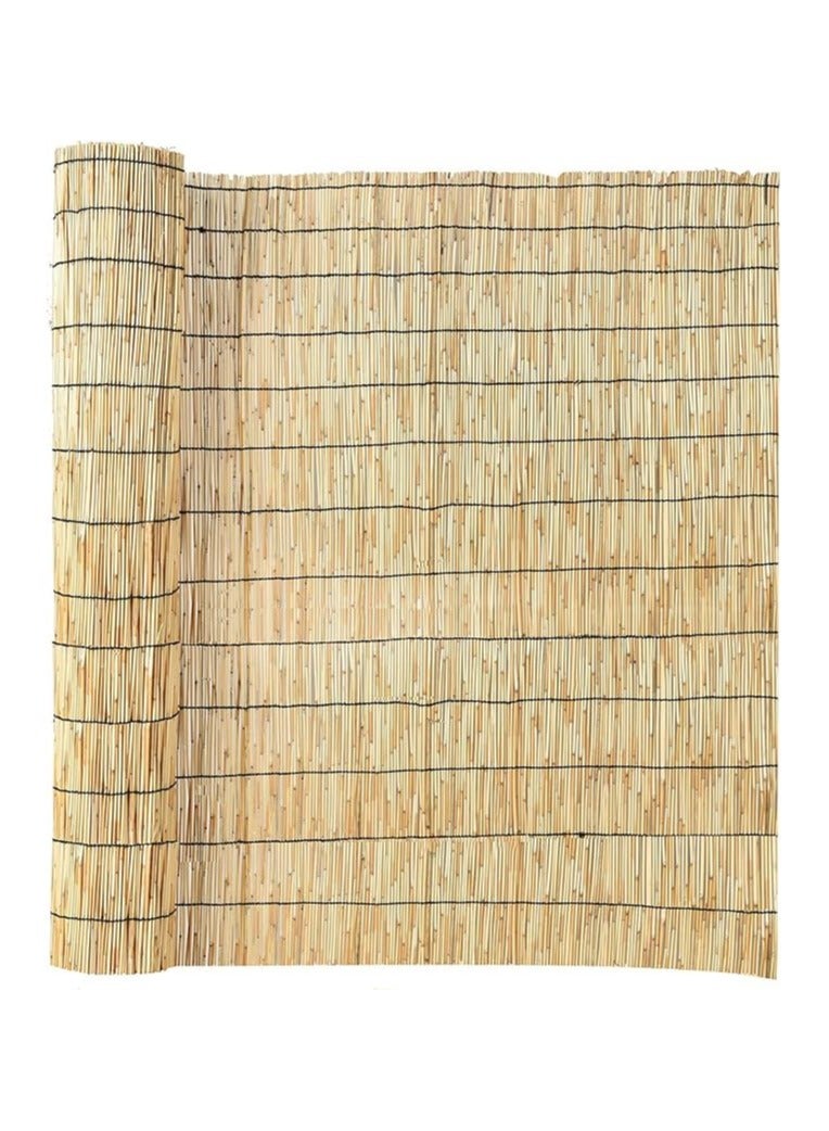 LINGWEI Bamboo Blinds Window Shades Natural Reed Curtain Beige 200x100cm - Image 1