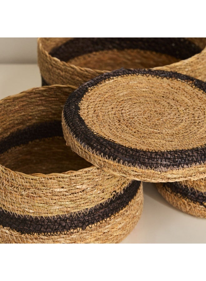 هوم بوكس مجموعة صناديق تنظيم دائرية من ناتشورالوم 3 قطع 25 × 14 × 14 سم - Image 1