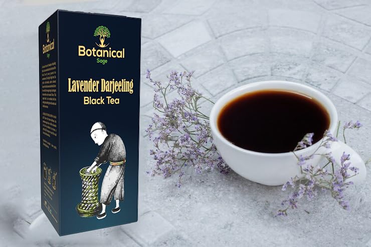Botanical Sage- Lavender Darjeeling Black Tea 15 Pyramid Teabags | Darjeeling Black Tea With French Lavender Buds | Selected | Luxury Tea - Image 3