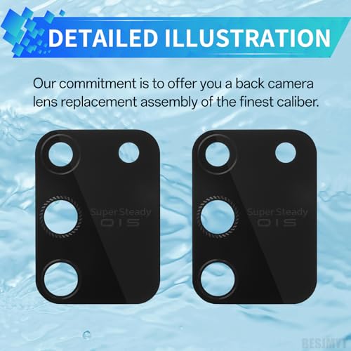 BESJMYT 2 Pack for Samsung Galaxy S10 Lite Rear Camera Lens Replacement Adhesive Back Camera Glass Lens with Full Fix Tool Repair Kit Tweezers Dust Cloth for S10 Lite SM-G770U1 - Image 3