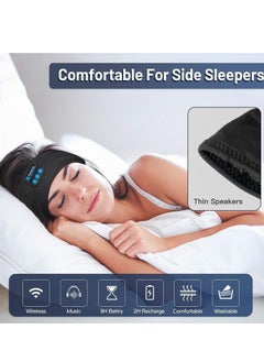 XiuWoo 2 in 1 Wireless Bluetooth 5.0 Electric Sleep Headphones Headband, Sports Earphones Music Sleeping Eye Mask, Sport Headband, Running Music Gadgets with HD Stereo Speaker  - Image 2