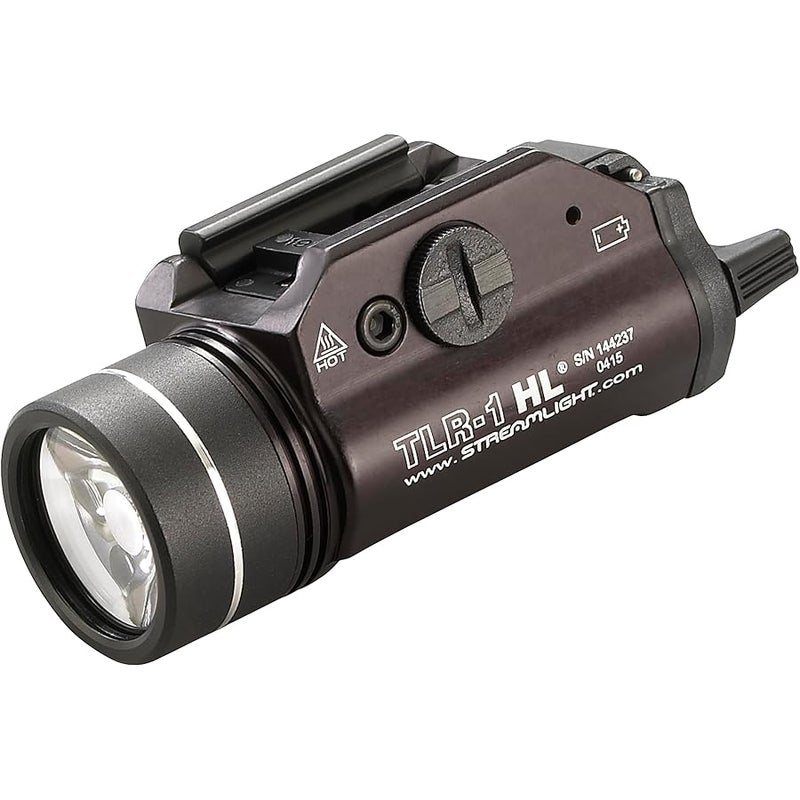 Streamlight 69264 TLR-1 HL 1000-Lumen 20000 Candela Rail-Mounted Tactical Weapon Light with Earless Screw and Specific Compatibility Rail Locating Keys, Black - Image 1