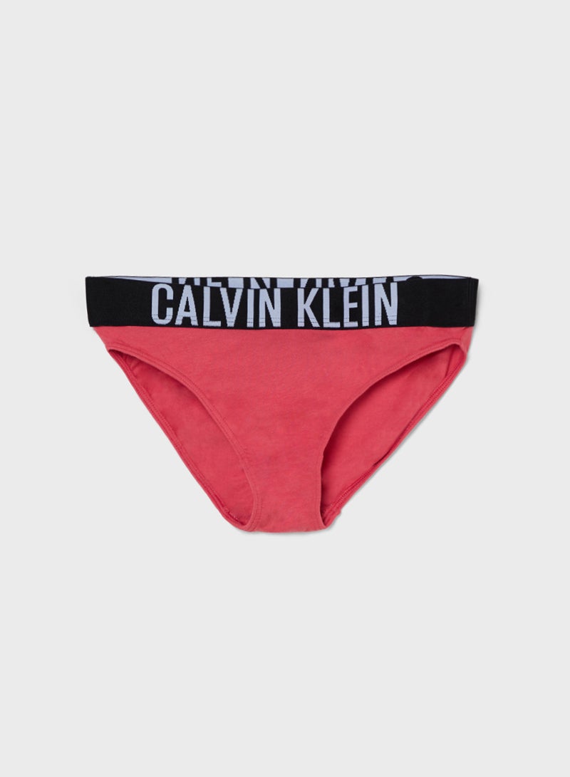 Calvin Klein Jeans Kids 2 Pack Logo Band Bikini Briefs  - Image 2