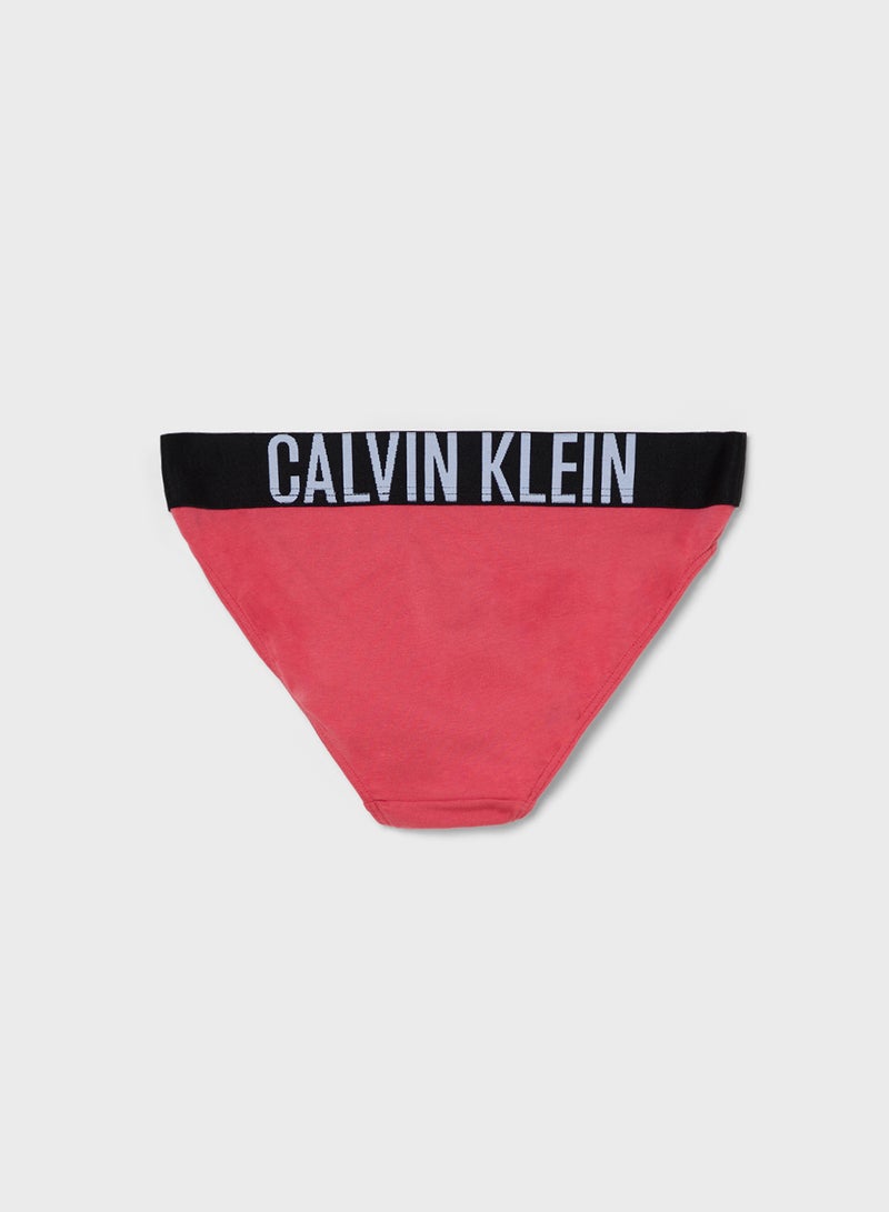Calvin Klein Jeans Kids 2 Pack Logo Band Bikini Briefs  - Image 4