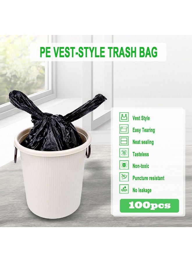 NIBEMINENT 100-Piece Home Disposable Garbage Trash Bags Black 52.0x5.0x5.0cm  - Image 2