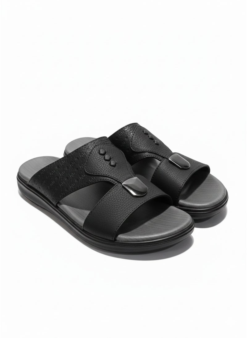Al Hadaf Men's stylish leather sandals - Image 1