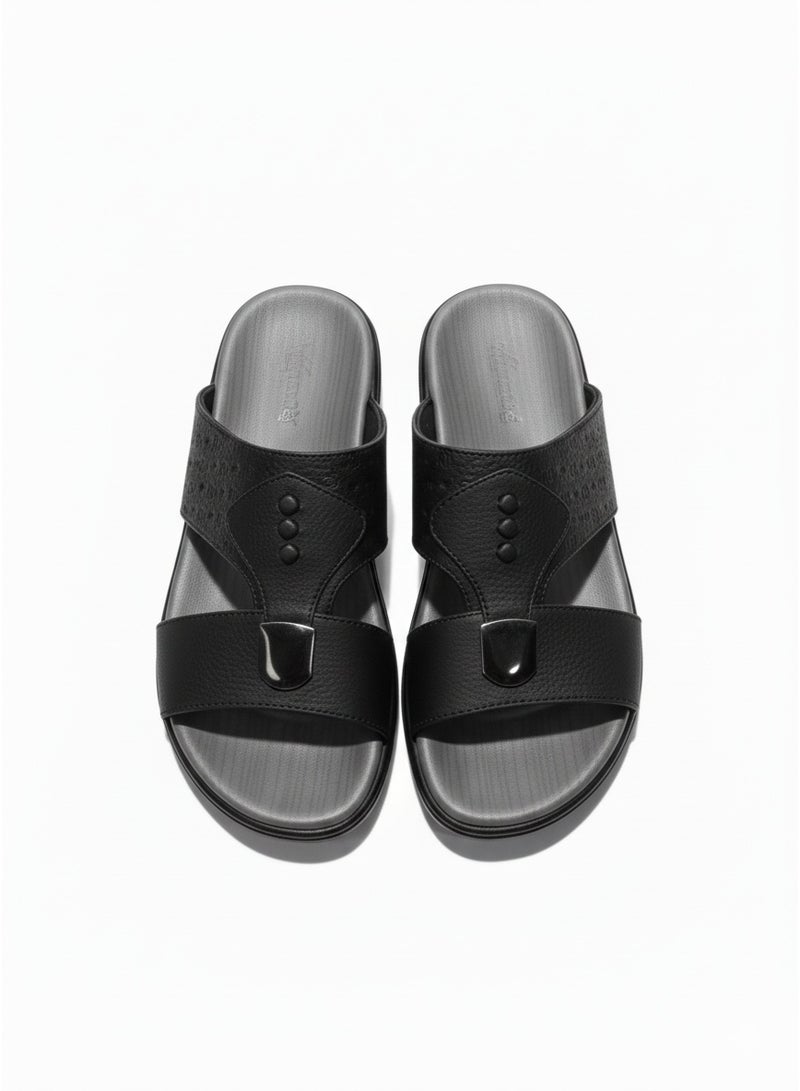 Al Hadaf Men's stylish leather sandals - Image 2