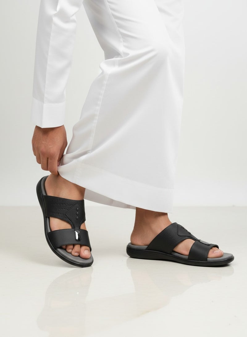 Al Hadaf Men's stylish leather sandals - Image 3