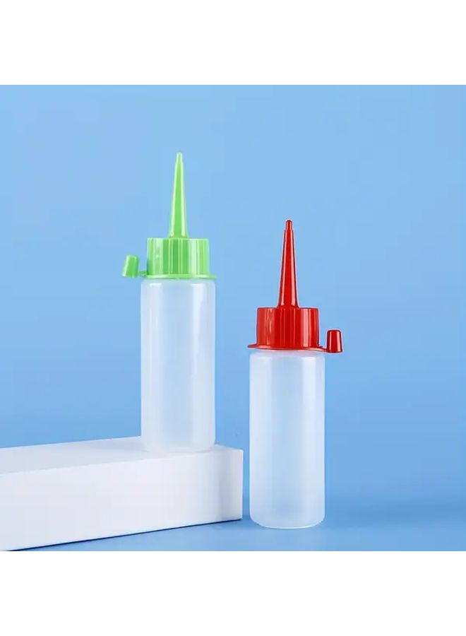 3 Pcs 1.69oz Glue Bottle PE Glue Water Bottle with Red Lid Straight Hook Cap For Oil Paint Beauty Sewing Agent - Image 5