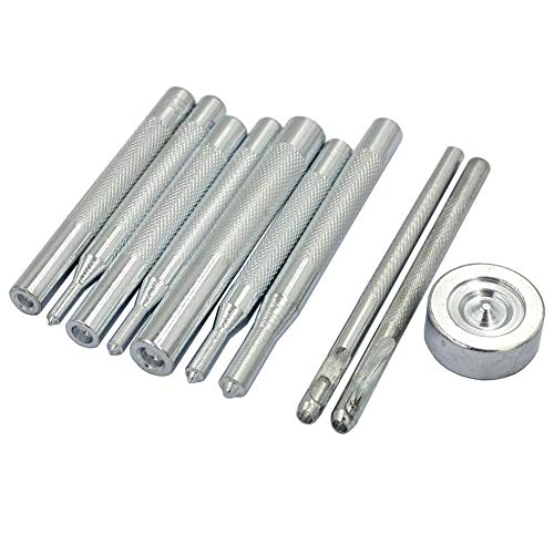 DGOL 10 pcs Metal Snap Button Fastener Setter Metal Snaps Press Studs Install Punch Base Tool Kit - Image 1