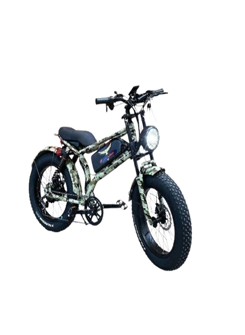 NIYAZI Electric Scooter | Electric Scooter for Adults | 20-Inch Sports Bike | 1000W Electric Motor | Large 48V – 15Ah Battery | Wide Off-Road Tires | Dual Speed System (Manual + Electric) | Advanced Electronic Display | Front and Rear Suspension | Front and Rear Turn Signals | Powerful LED Lighting | Front Storage Bag with Secret Code | Supports up to 150kg - Image 1