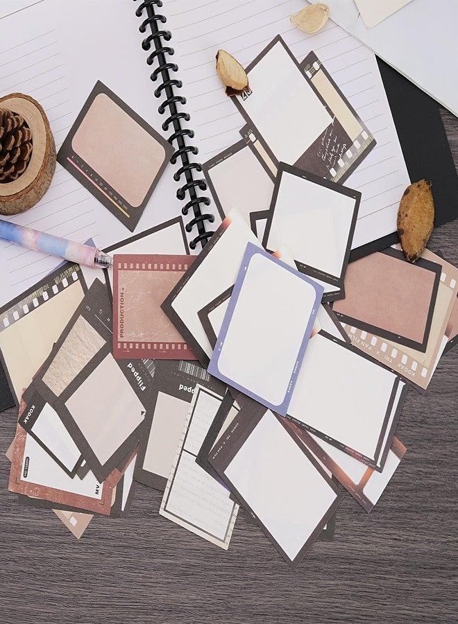 SING F LTD 100pcs Retro Camera Film Pattern Paper Vintage Film Kraft Paper DIY Decorative Memo Paper Retro Pattern Paper for Card Making Home Coffee Shop Cinema Decor - Image 5