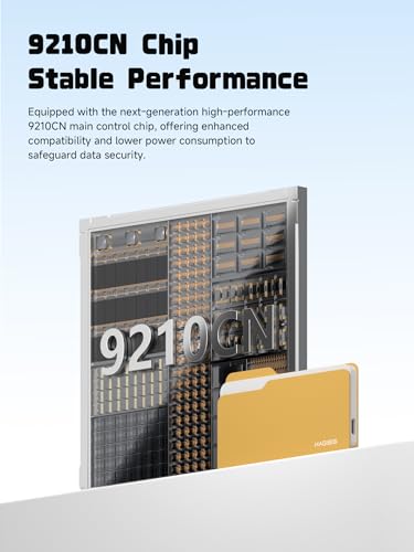 Hagibis SSD Enclosure, Folder Style USB 3.2 Gen2 10Gbps to NVMe PCI-E M.2 SSD Case, M.2 External Hard Drive Enclosure for MacBook Laptop iPad Android iPhone 17 Pro Max (Yellow 2230-2280) - Image 5