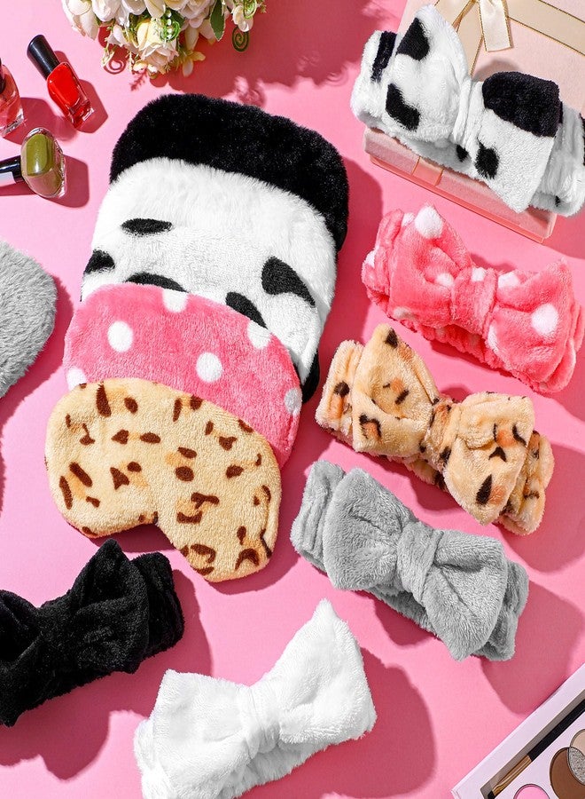 Kajaia 12 Pcs Sleepover Party Favors for Woman Plush Sleep Eye Mask Soft Spa Headband for Spa Birthday Bachelorette Slumber Party Supplies(Cute) - Image 5