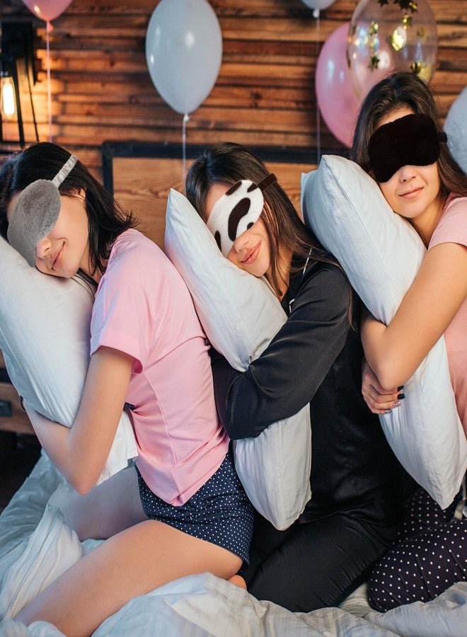 Kajaia 12 Pcs Sleepover Party Favors for Woman Plush Sleep Eye Mask Soft Spa Headband for Spa Birthday Bachelorette Slumber Party Supplies(Cute) - Image 2