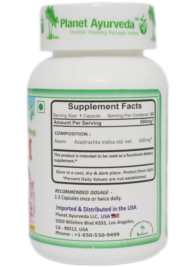 Planet Ayurveda Neem - 60 Capsules | Natural Supplement for Skin Wellness - Image 2
